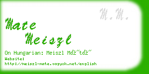 mate meiszl business card